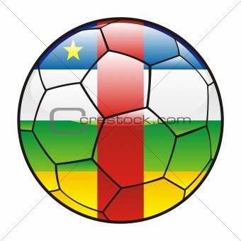 Central Africa flag on soccer ball