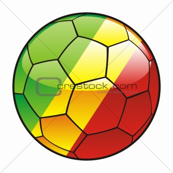Congo flag on soccer ball