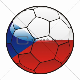 Czech flag on soccer ball