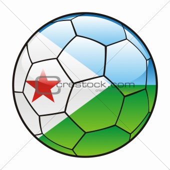 Djibouti flag on soccer ball