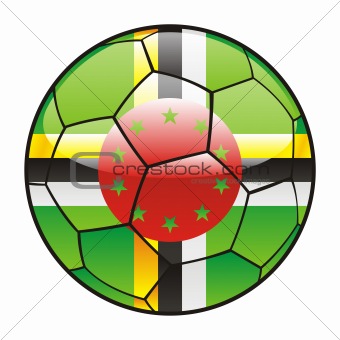 Dominica flag on soccer ball
