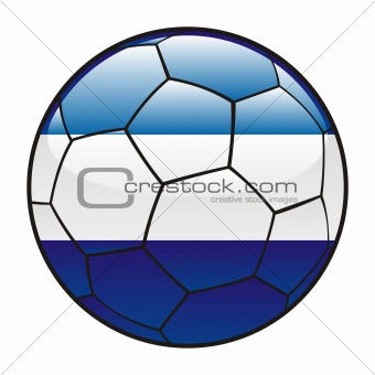 El Salvador flag on soccer ball