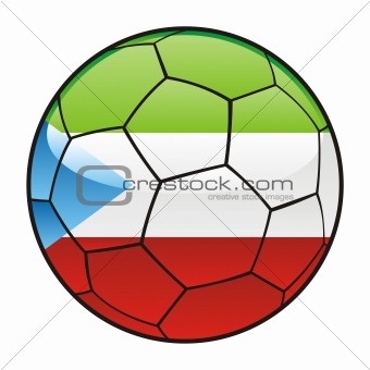 Equatorial Guinea flag on soccer ball