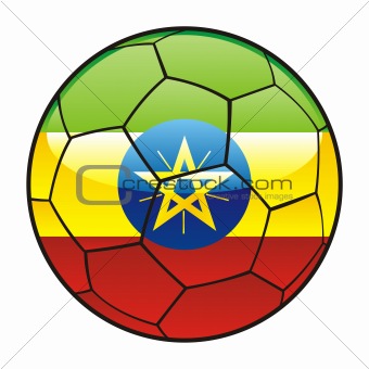 Ethiopia flag on soccer ball