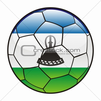 Lesotho flag on soccer ball