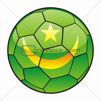 Mauritania flag on soccer ball