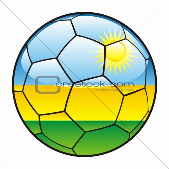 Rwanda flag on soccer ball