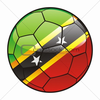 Saint Kitts and Nevis flag on soccer ball