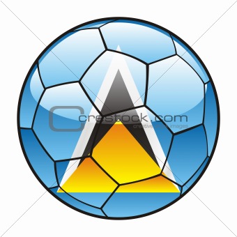 Saint Lucia flag on soccer ball