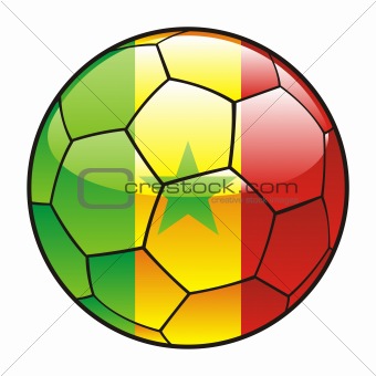 Senegal flag on soccer ball
