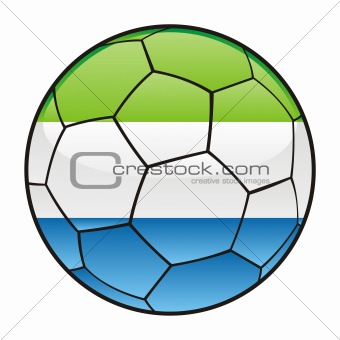 Sierra Leone flag on soccer ball