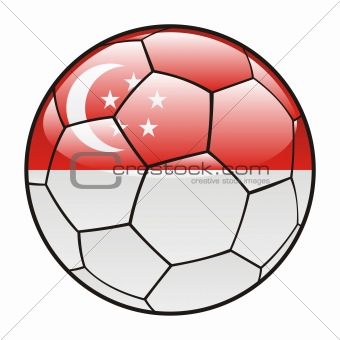 Singapore flag on soccer ball