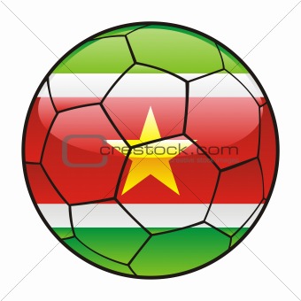 Suriname flag on soccer ball