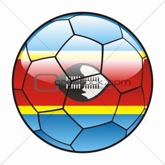 Swaziland flag on soccer ball