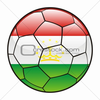 Tajikistan flag on soccer ball