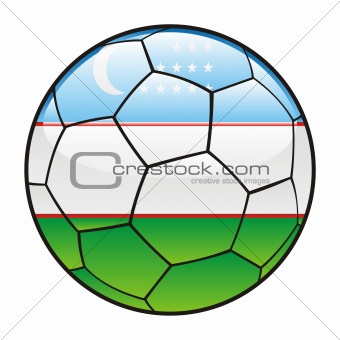 Uzbekistan flag on soccer ball
