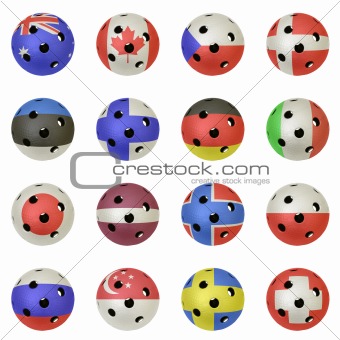Floorball Balls with Flags