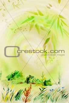 Background with plant patterns