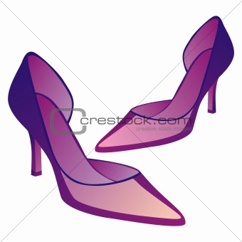 illustration of high heel pair of shoes