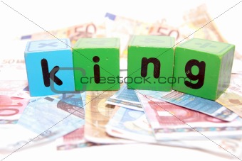  king in toy play block letters