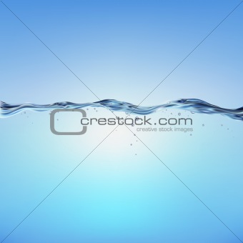 Blue Vector Water Wave