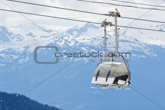 Chair lift at Whistler Peak British Columbia