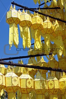 Yellow Chinese lanterns