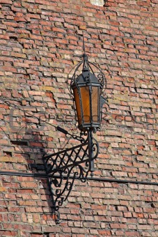 Antique Street Light on a wall