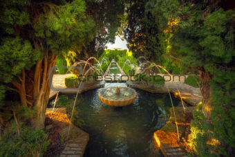 Alhambra garden, Granada, Spain