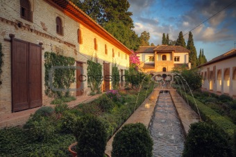 Alhambra patio, Granada, Spain