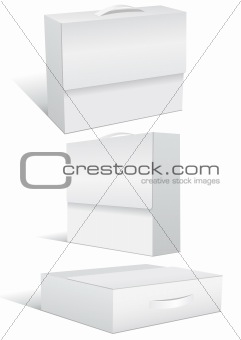 Vector illustration set of blank case or box.