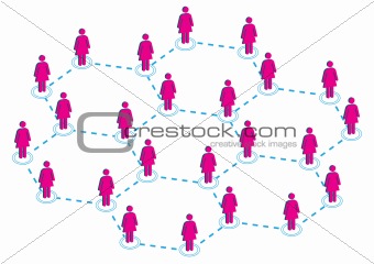 Global Female Distribution Illustration in Vector