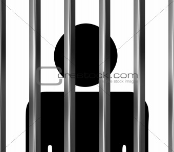 Man behind bars in jail