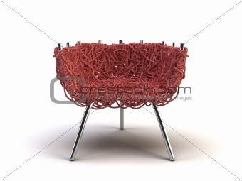 red modern chair