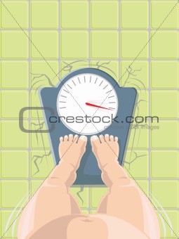 Vector illustration of overweight concept 