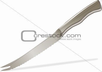 Vector kitchen tomato utility knife.