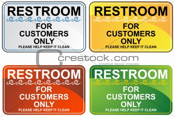 Restroom Sign Set