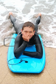Smiling Teenage Surfer