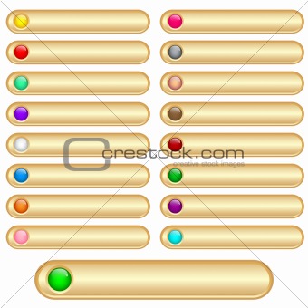 Web buttons gold