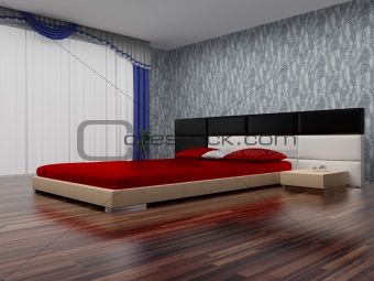 Modern interior of a bedroom