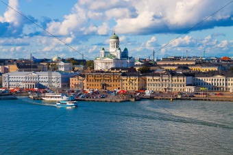 Summer panorama of Helsinki, Finland