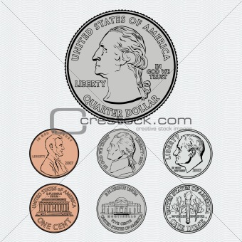 Vector Coins with Background