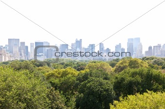 Manhattan skyline and the Central Park