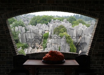 Stone forest national park in  China  