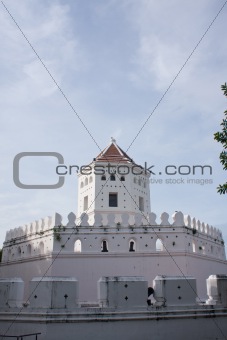 fortress on a blue sky background