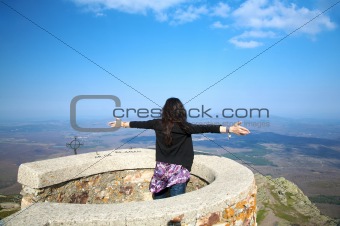 woman at france peak