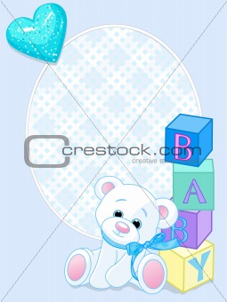 Baby blue arrival card