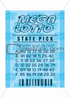 lottery ticket blue