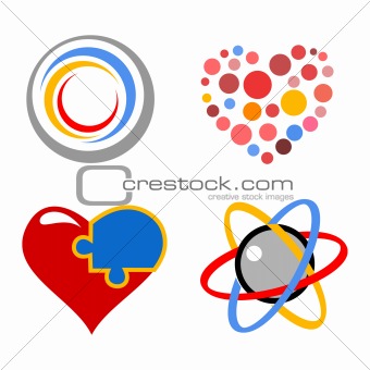 lovely vector heart symbols