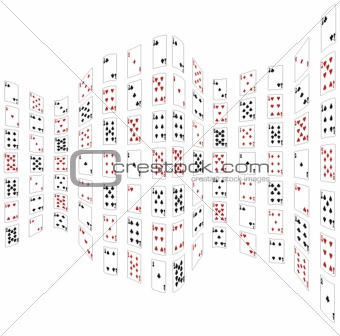 Abstraction from playing cards. Vector illustration